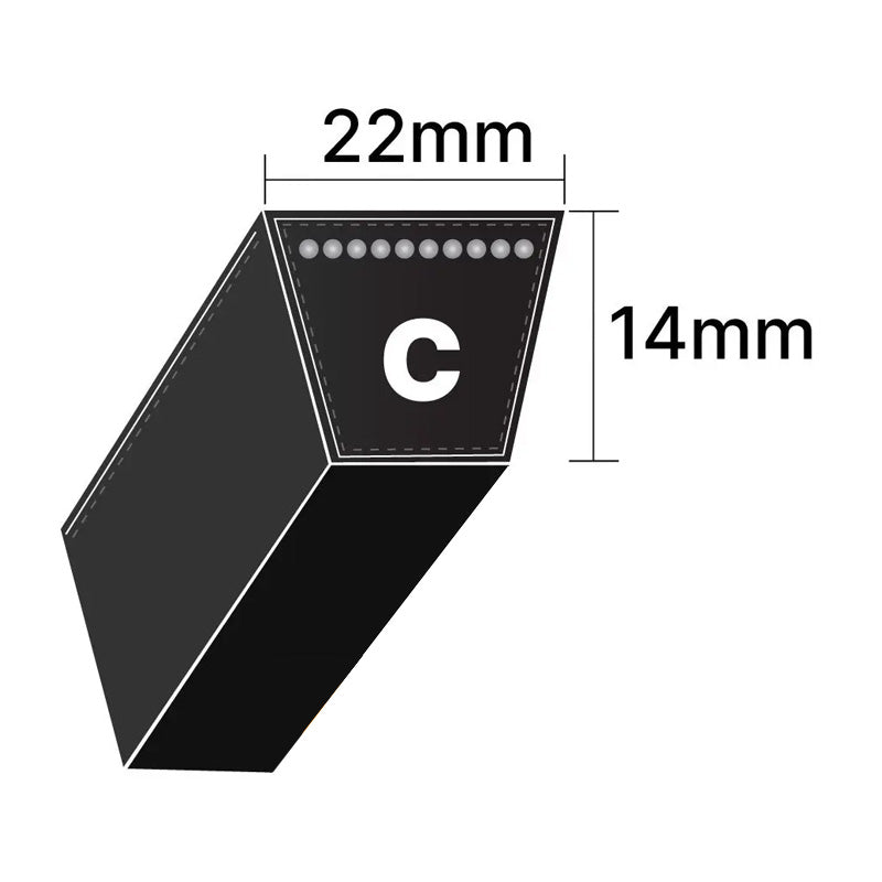 C108 Gates Delta Classic C-Section V-Belt (Uniset Match)