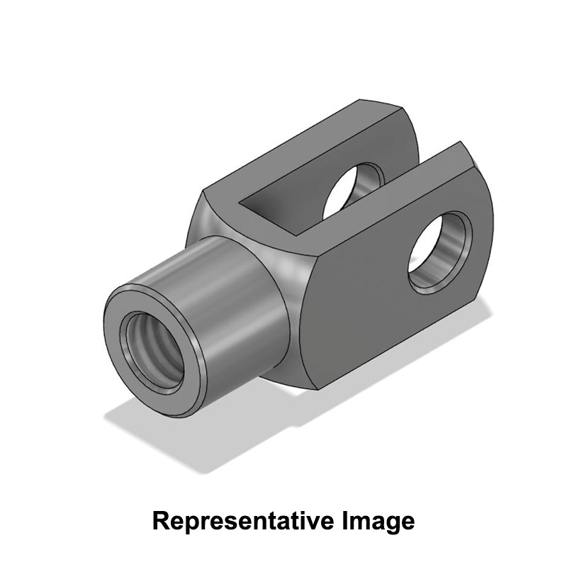 Chiavette G8x16SSLH Left Hand Female Stainless Steel Clevis 8mm Bore 16mm Base / Bore Center M8x1.25 Thread - Allow 7-10 Days