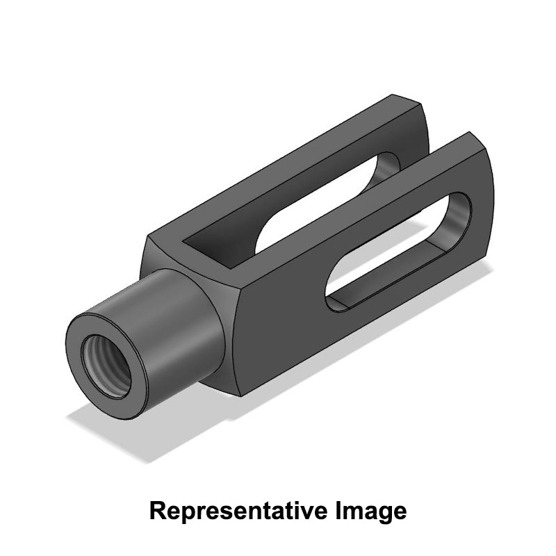 Chiavette GS10X40LHSS Left Hand Female Stainless Steel Clevis with Elongated Hole 10.1mm Bore 40mm Base / Bore Center M10x1.5 Thread - Allow 7-10 Days
