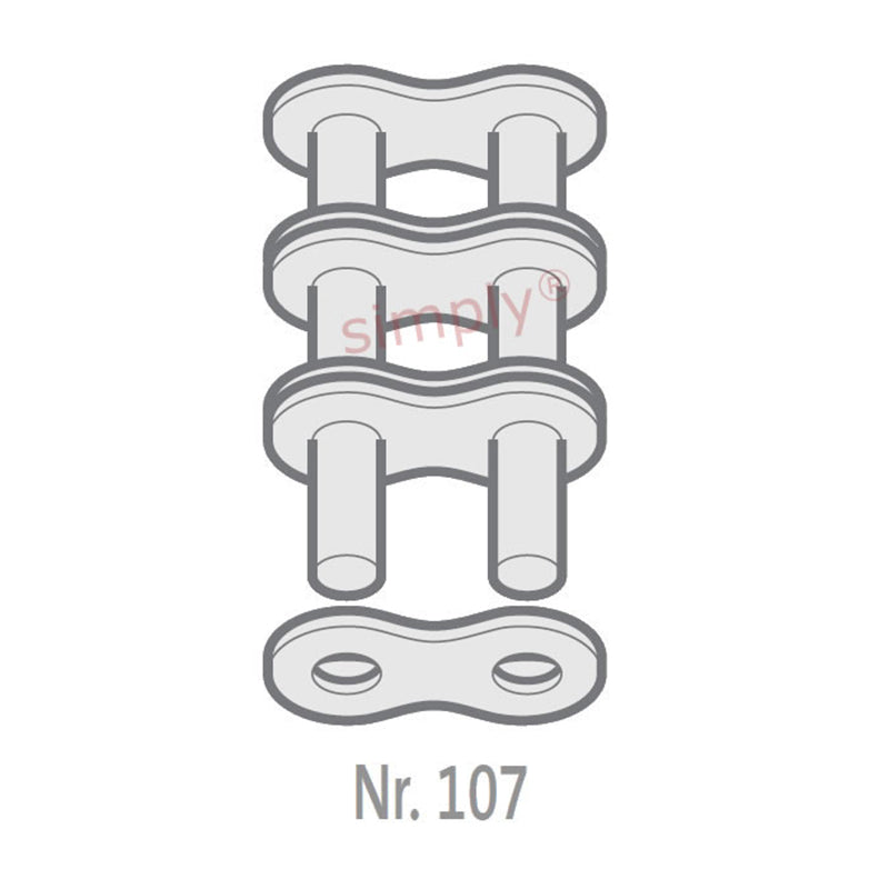 Renold Synergy 16B-3-NO107 BS Triplex Chain Outer Link To Be Riveted 1 inch Pitch