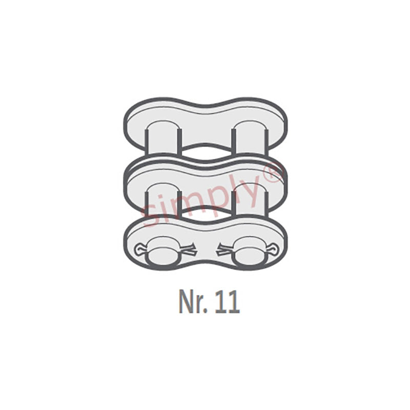 Branded 40B-2-NO11 BS Duplex Chain Cottered Connecting Link 2-1/2 inch Pitch