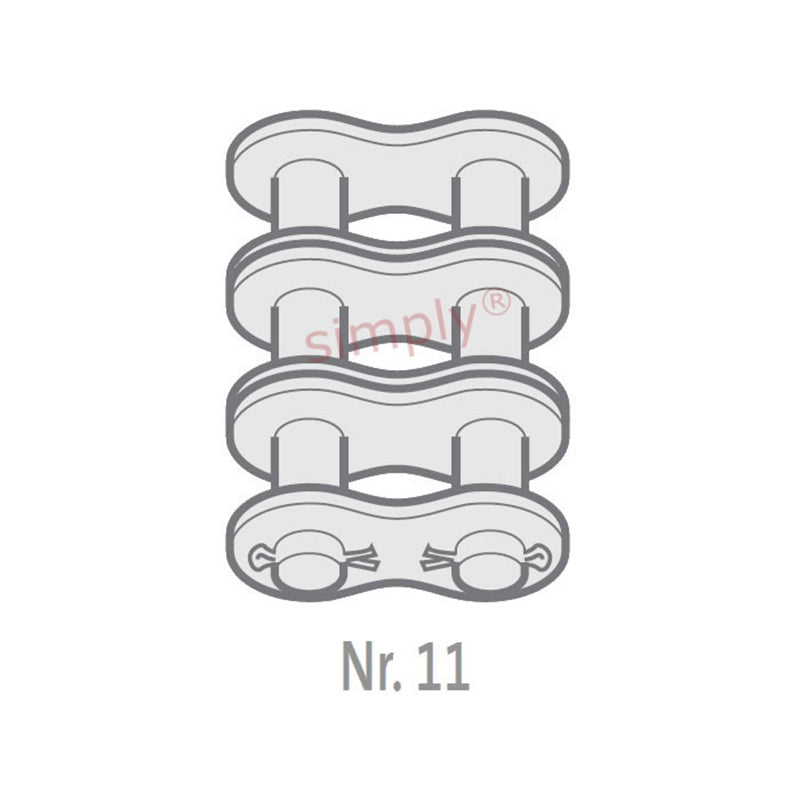 Renold Synergy 20B-3-NO11 BS Triplex Chain Cottered Connecting Link 1-1/4 inch Pitch