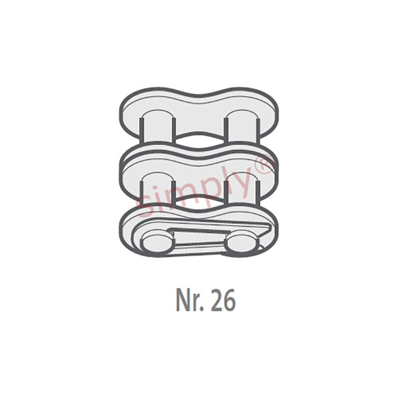 Renold Blue Box 12B-2-NO26 BS Duplex Chain Connecting Link With Spring Clip 3/4 inch Pitch