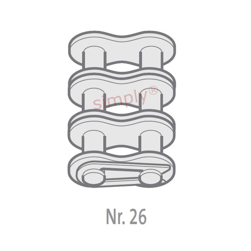 Renold Blue Box 80-3-NO26 ANSI / AS Triplex Chain Connecting Link With Spring Clip 1 inch Pitch