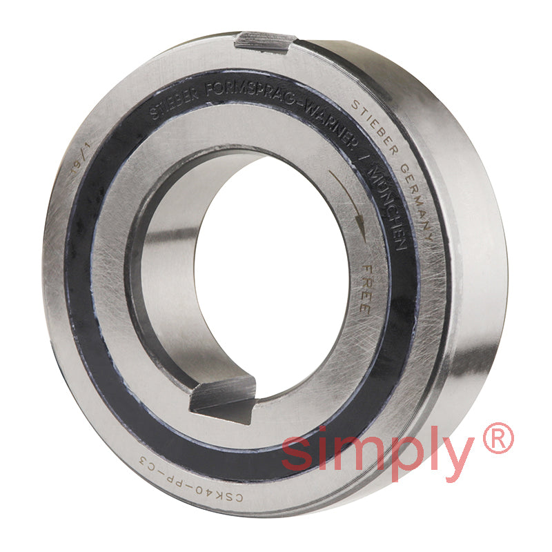 Stieber CSK40PP 40mm Sprag Clutch One Way Bearing with Internal and External Keyways 40x80x22mm