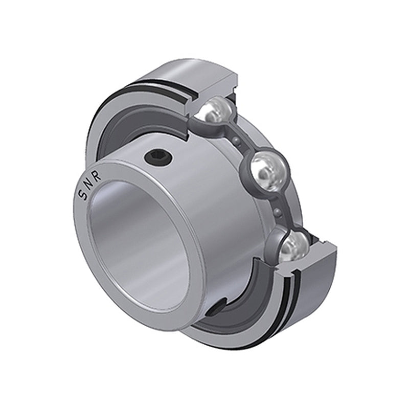 SNR CUS205 Metric Full Width Parallel Outer Bearing Insert 25mm Bore 52mm Outside Diameter with Grub Screws - Allow 2-3 Days