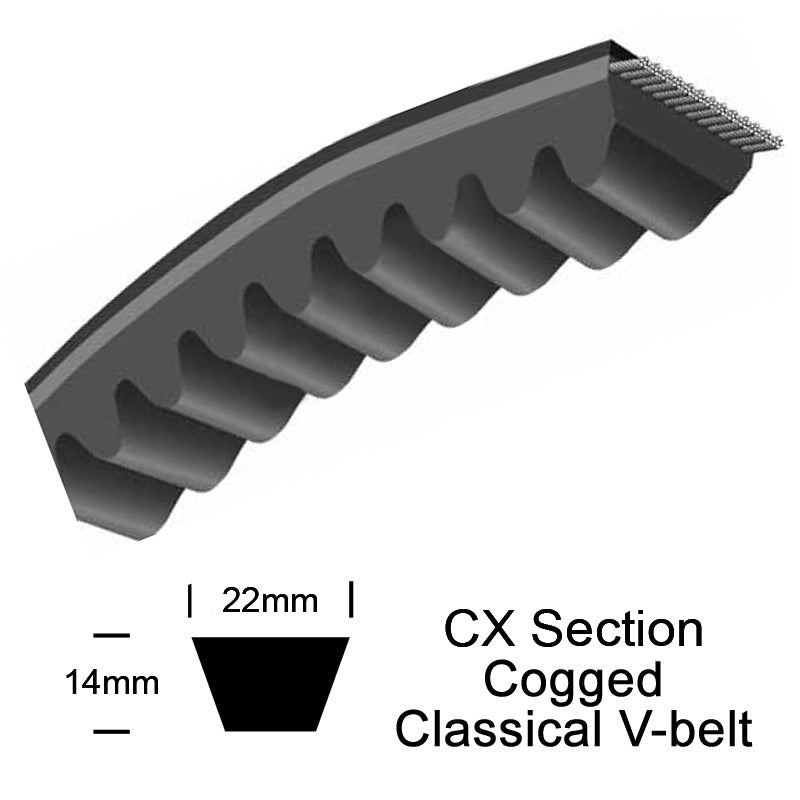 SWR CX57 Raw-Edge Cogged V-Belt - Allow 1-2 Days - Contact Us For Faster Delivery