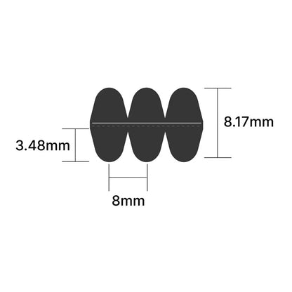 DD1304-8M-85 Continental Double-Sided Timing Belt 85mm Wide 8mm Pitch 163 Teeth
