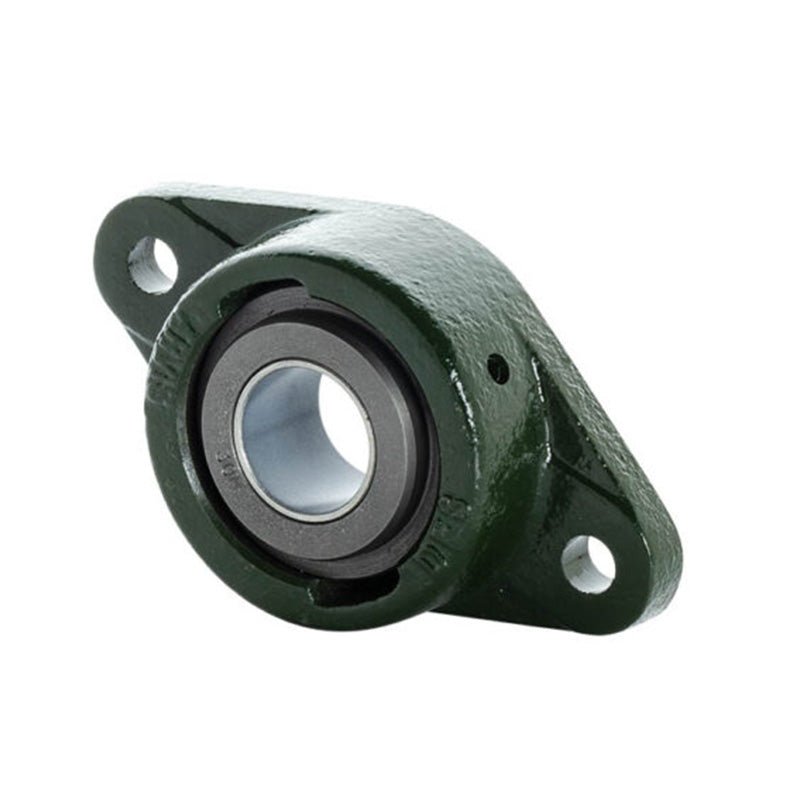 Major Brand DF9-80M-DX Metric Cast Iron Two Bolt Oval Flanged Housing with 80mm Bore Steel Insert - Allow 3-4 Weeks