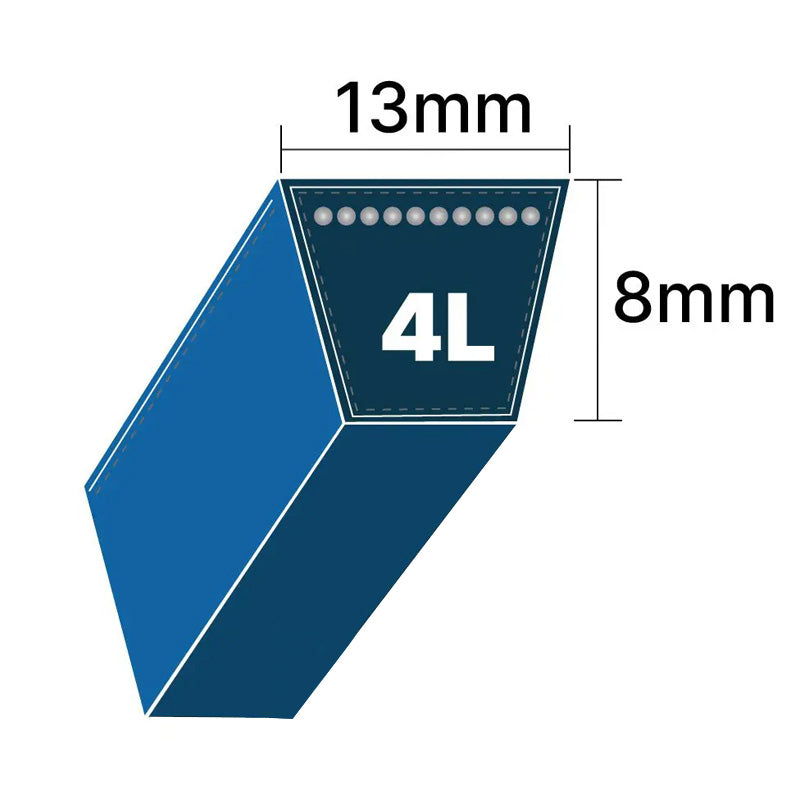 DRY-4L920K 4L Section 13x8mm Blue Cotton Dry Cover Kevlar Re-inforced Mower Wrapped V-Belt