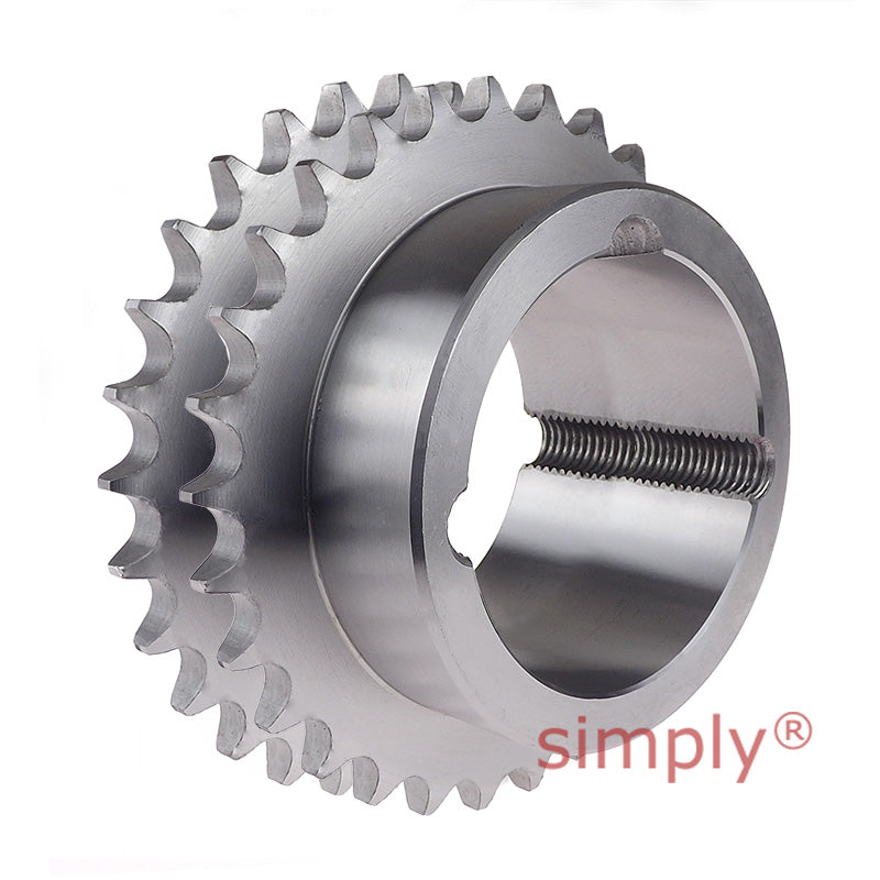 19 Tooth 12B Duplex Sprocket Tapered Locking Bush Type for 3/4 inch Pitch Chain (Bush not Incl.)
