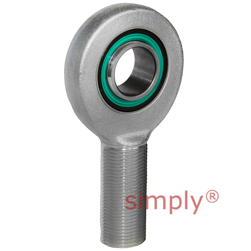 Fluro EAL45D2RS Left Hand Zinc Plated Steel / Steel Maintenance Free Male Plain Rod End M42x3 Thread