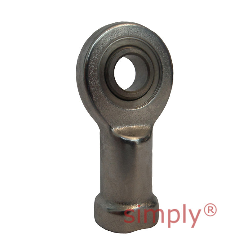 Fluro EIL80DNIRO Left Hand Stainless Steel / PTFE Lined Maintenance Free Female Plain Rod End M64x4 Thread