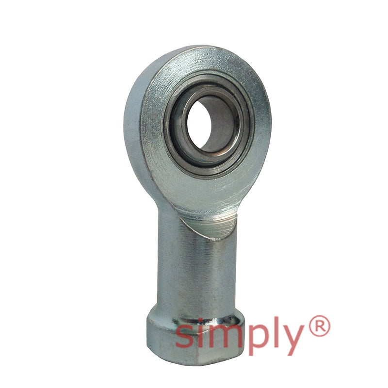Fluro EIL8D Left Hand Zinc Plated Steel Maintenance Free Female Plain Rod End M8 Thread
