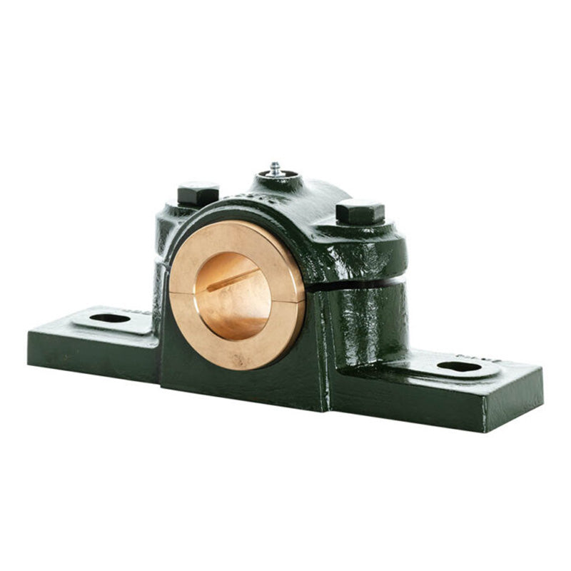 Major Brand EN50M Metric Split Cast Iron Two Bolt Pillow / Plummer Block Housing with 50mm Bore Gunmetal Bush Insert - Allow 3-4 Weeks