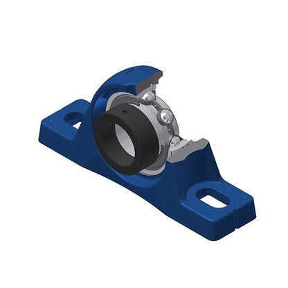 SNR ESPLE205 Metric Cast Iron Two Bolt Pillow / Plummer Block Housing with 25mm Eccentric Collar Insert - Allow 2-3 Days