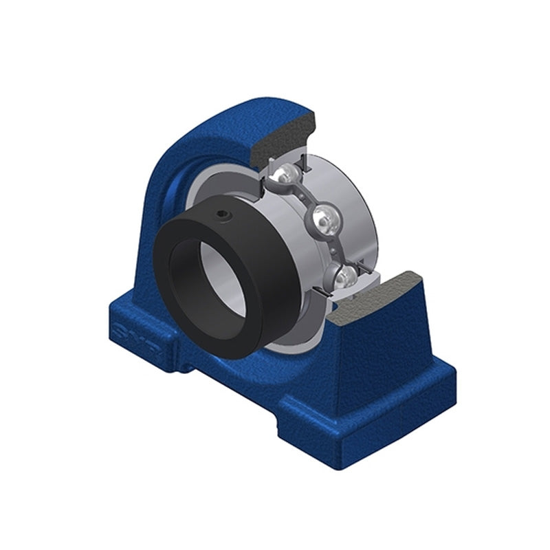 SNR EXPA206 Threaded Base Small Footprint Metric Pillow / Plummer Block Housing with Eccentric Collar Insert 30mm Bore - Allow 2-3 Days