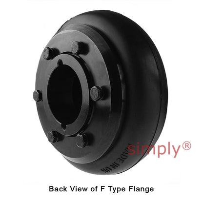 Major Brand F110H/F110F Inner/Outer Facing Taper Bores Type Tyre Drive Coupling Assembly with Fire Resistant Antistatic (F.R.A.S) Tyre