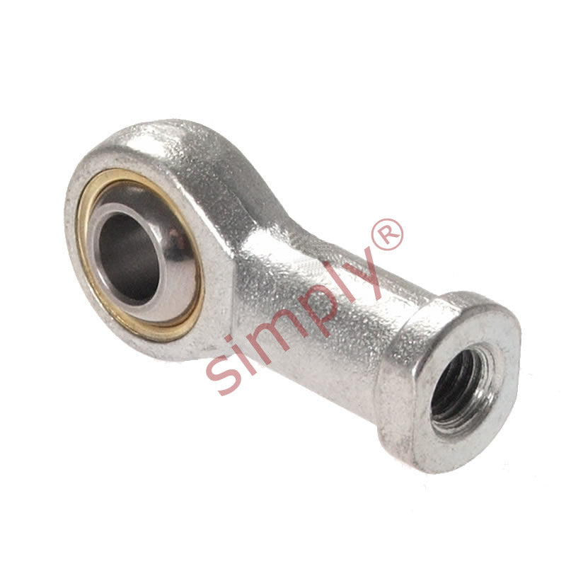 Branded FB-06 Right Hand Imperial Steel / Bronze Lined Maintenance Required Plain Female Rod End 3/8 UNF Thread