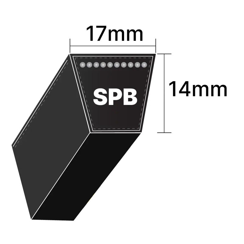 FSPB3350 SPB Section Anti Static Fire Resistant Wrapped V-Belt 17x14mm
