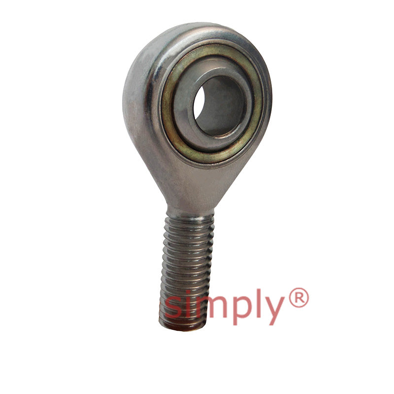 Fluro GARSW10 Right Hand Stainless Steel / PTFE Lined Maintenance Free Male Plain Rod End M10 Thread