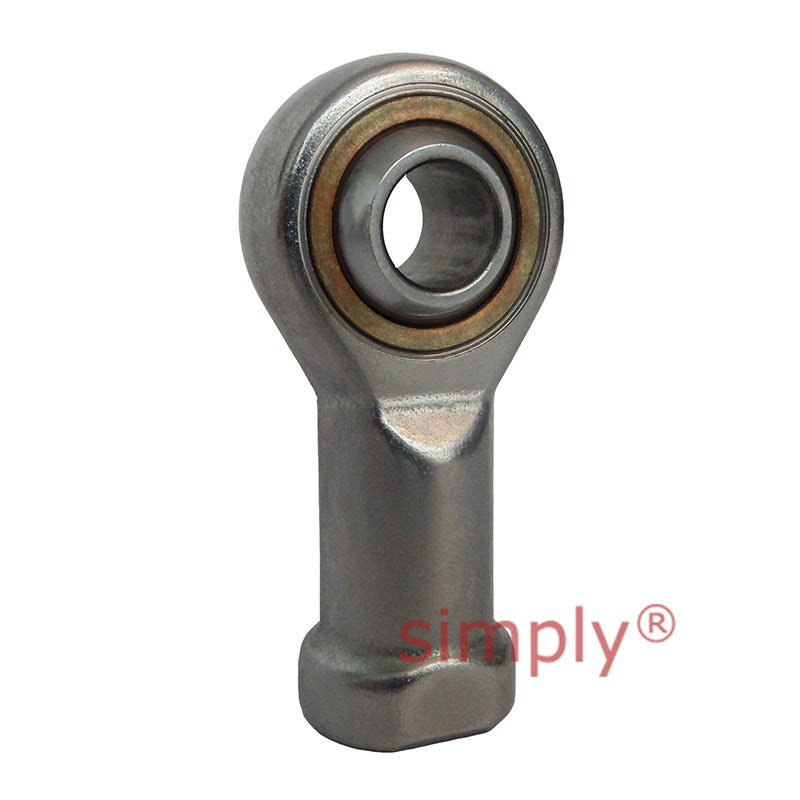 Fluro GIRSW14 Right Hand Zinc Plated Stainless Steel / PTFE Lined Maintenance Free Female Plain Rod End M14 Thread