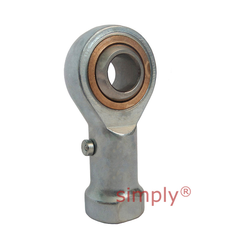 Fluro GIS22 Right Hand Steel / Bronze Female Plain Rod End M22x1.5 Thread