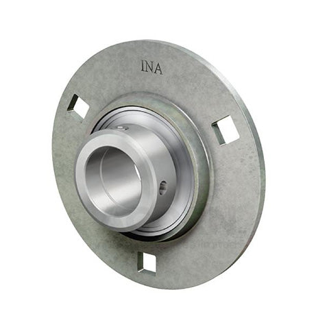 INA GRA35XL Three Bolt Sheet Steel Round Housing with Eccentric Collar Insert 35mm Bore