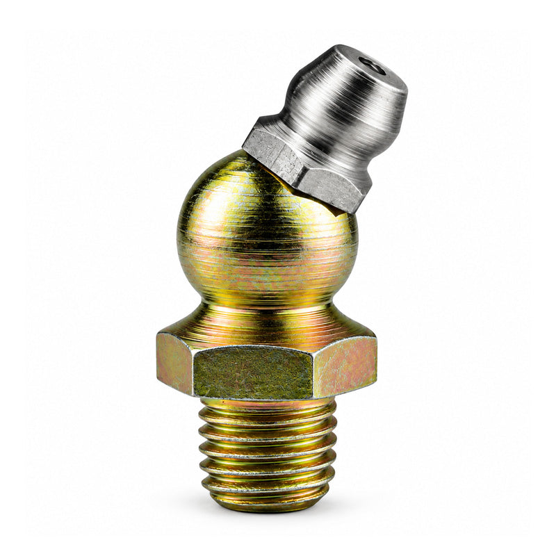 1/4x28 SAE-LT Hardened Mild Steel Zinc Plated 65 deg Hydraulic Grease Nipples - Pack of 500