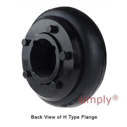 Major Brand F70H/F70H Outer Facing Taper Bores Type Tyre Drive Coupling Assembly with Natural Rubber Tyre