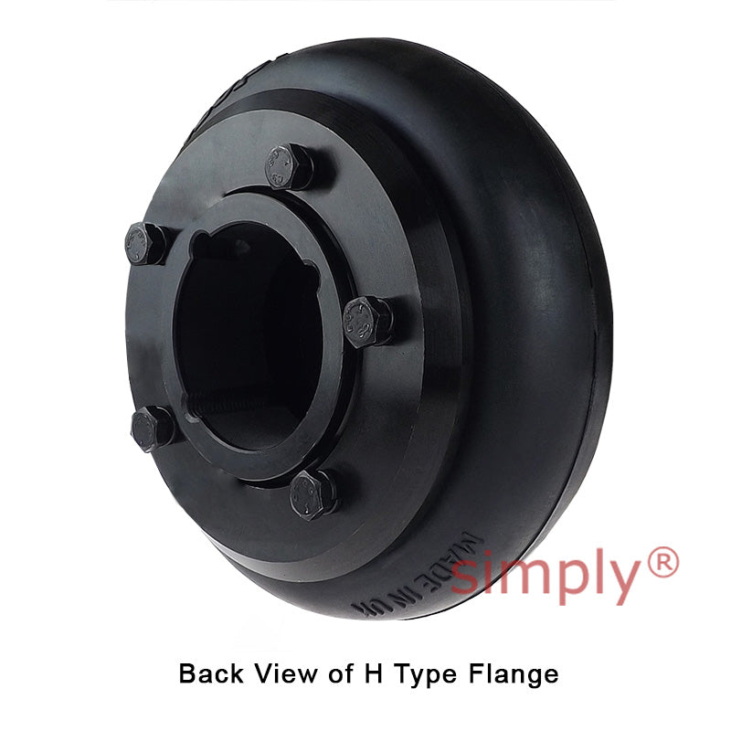 Major Brand F70H/F70H Outer Facing Taper Bores Type Tyre Drive Coupling Assembly with Fire Resistant Antistatic (F.R.A.S) Tyre