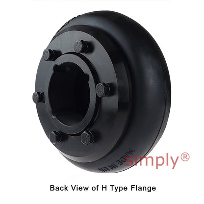 Major Brand F110H/F110H Outer Facing Taper Bores Type Tyre Drive Coupling Assembly with Fire Resistant Antistatic (F.R.A.S) Tyre