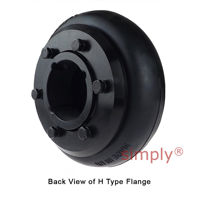 Major Brand F80H/F80H Outer Facing Taper Bores Type Tyre Drive Coupling Assembly with Natural Rubber Tyre