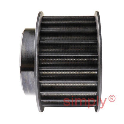 P24-8M-30F - 8mm Pitch 24 Tooth Flanged HTD Type Steel Pilot Bore Timing Pulley for 30mm Wide Belts