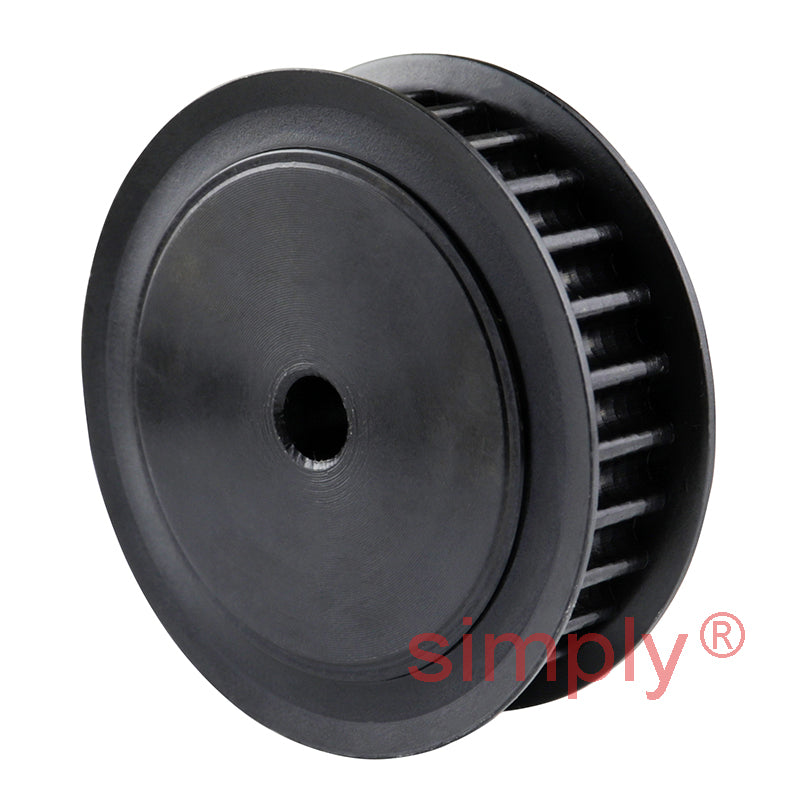 P26-5M-09F - 5mm Pitch 26 Tooth Flanged HTD Type Steel Pilot Bore Timing Pulley for 9mm Wide Belts