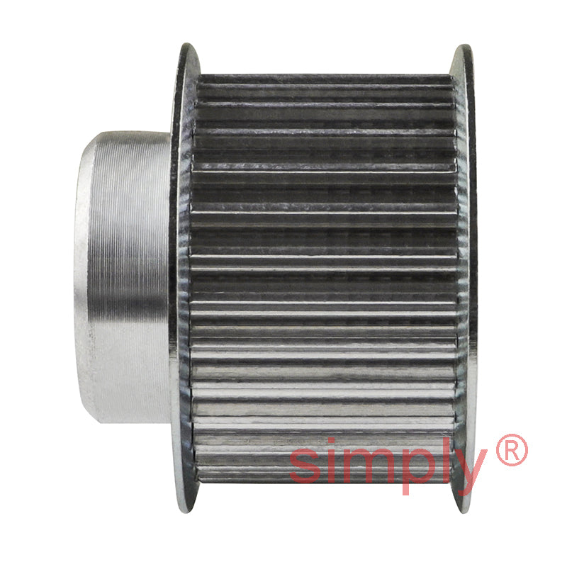 P30-3M-15F - 3mm Pitch 30 Tooth Flanged HTD Type Aluminium Pilot Bore Timing Pulley for 15mm Wide Belts