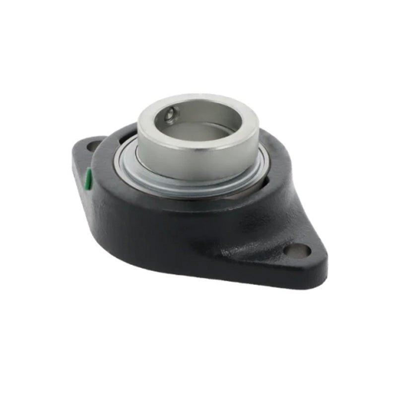 INA RCJTY1-3/8 Two Bolt Cast Iron Oval Housing with Grub Screw Insert 1-3/8 inch Bore