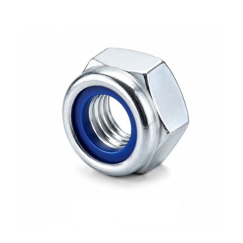 Unifix M8x13 - Class 10 Steel Insert Nut DIN 985 with 1.25mm Pitch and Galvanised Finish - Allow 2-3 Days