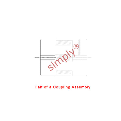 Major Brand L050B Pilot Bored Jaw Coupling Max Bore 14mm