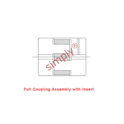 Major Brand L035B/L035B Pilot Bored Jaw Coupling Assembly Max Bore 8mm with Nitrile Rubber Insert