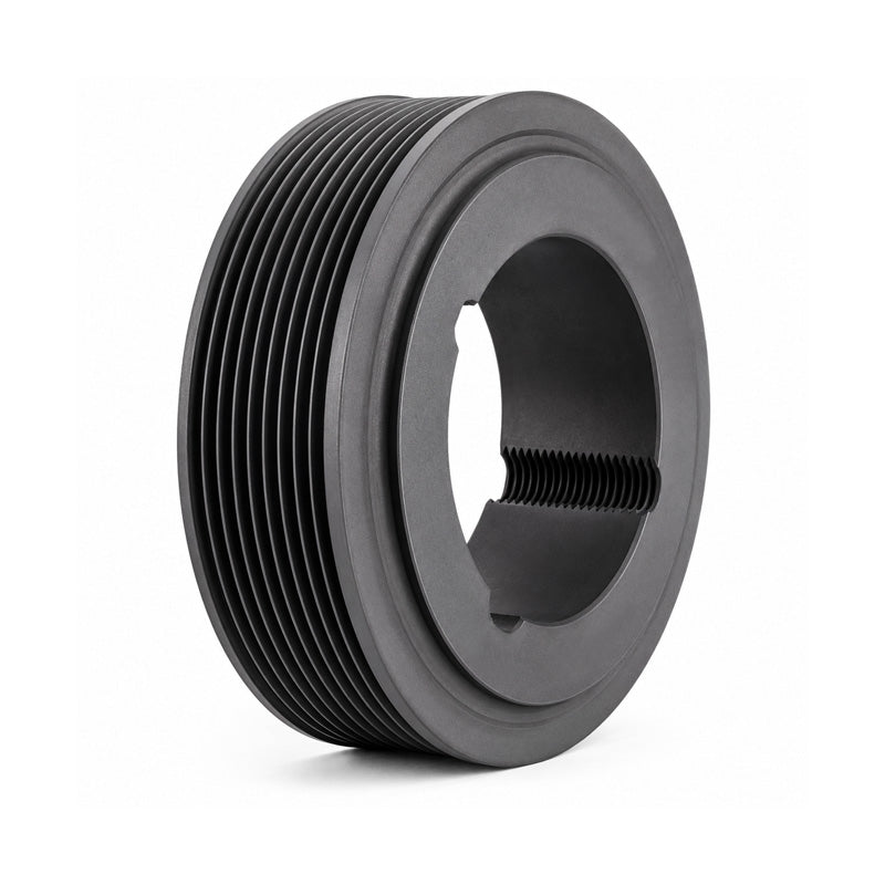 45J08 Pilot Bore Polyvee Belt Pulley 45mm Pitch Diameter 8 Grooves