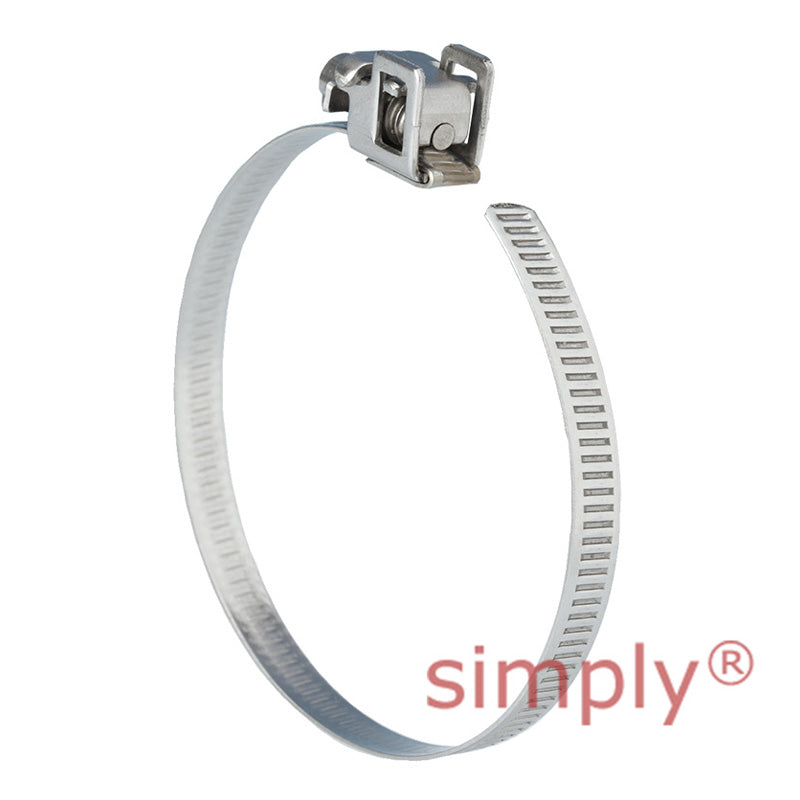 FLS275SS 304 Stainless Steel Jubilee Quick Release Fliplock Strap Adjustment Range 50mm-275mm Band Width 7mm