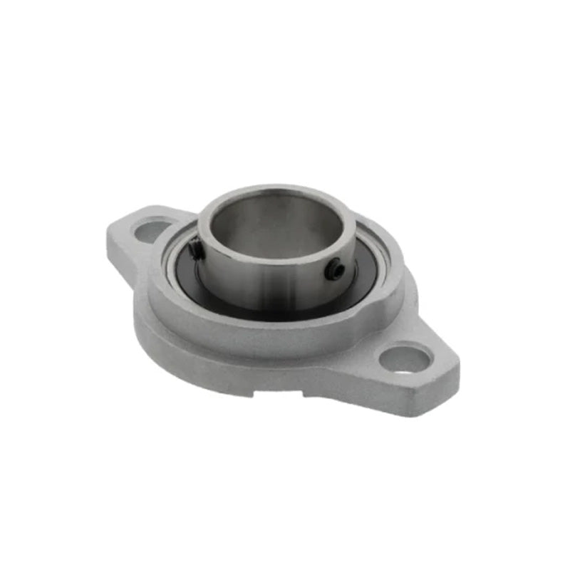 KFL001 Aluminium 2 Bolt Oval Bearing with Grub Screws 12mm Bore