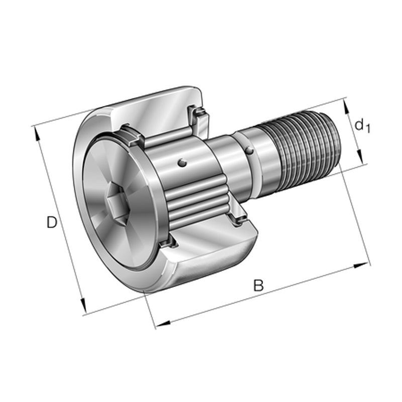 INA KRV19-PP Stud Type Track Roller 8x19x32mm - Allow 1-2 Days - Contact Us For Faster Delivery
