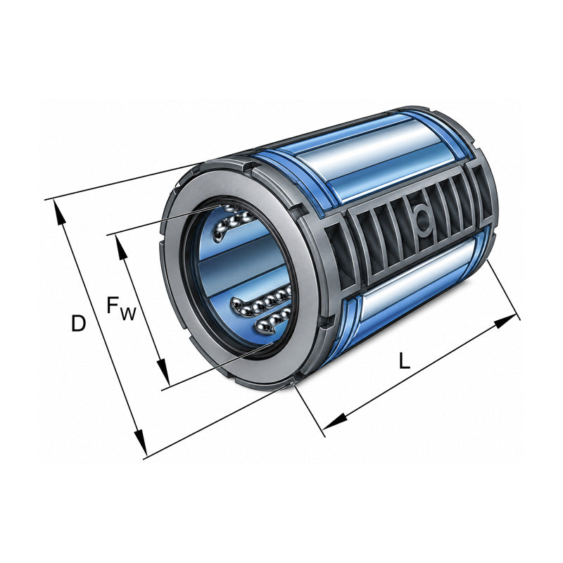 INA KS12PP Closed Self Aligning Linear Ball Bushing with Contact Seals 12x22x32mm