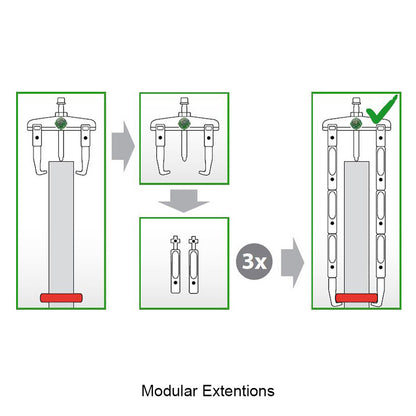 KUKKO Series 1V100P Jaw Modular Extensions (Pair) Length 100mm Allow 2-3 Days