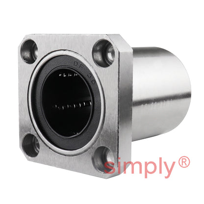 LMEK30UU Square Flanged Linear Ball Bushing with Rubber Seals and Resin Retainer 30x47x68mm