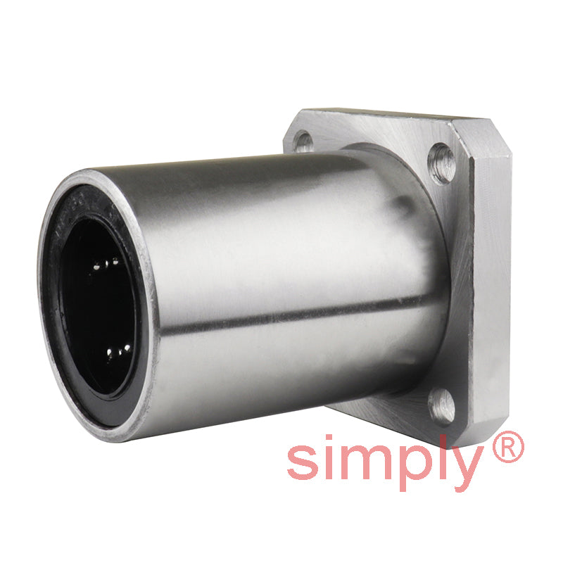 LMEK30UU Square Flanged Linear Ball Bushing with Rubber Seals and Resin Retainer 30x47x68mm