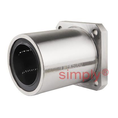 LMEK50UU Square Flanged Linear Ball Bushing with Rubber Seals and Resin Retainer 50x75x100mm