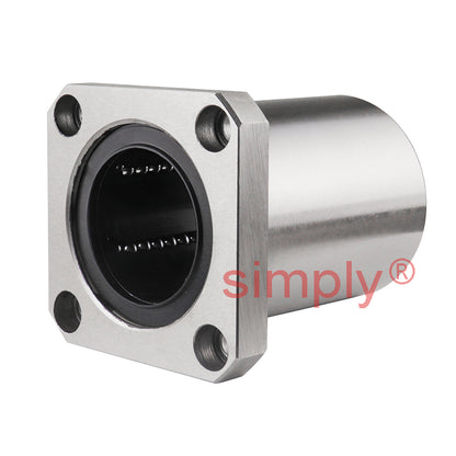 LMEK50UU Square Flanged Linear Ball Bushing with Rubber Seals and Resin Retainer 50x75x100mm
